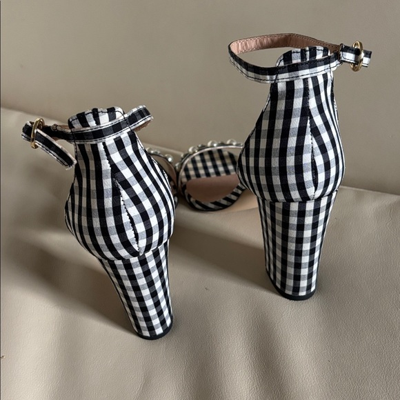Madden Girl black white checkered pearl heels - Picture 2 of 5